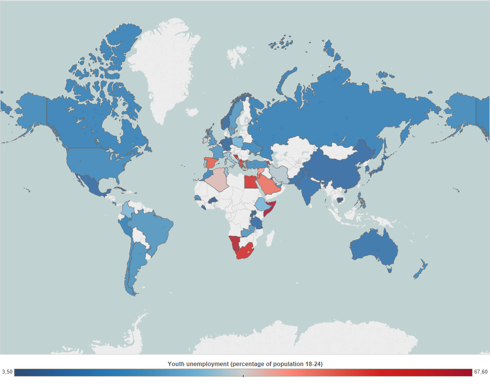youth unemployment map